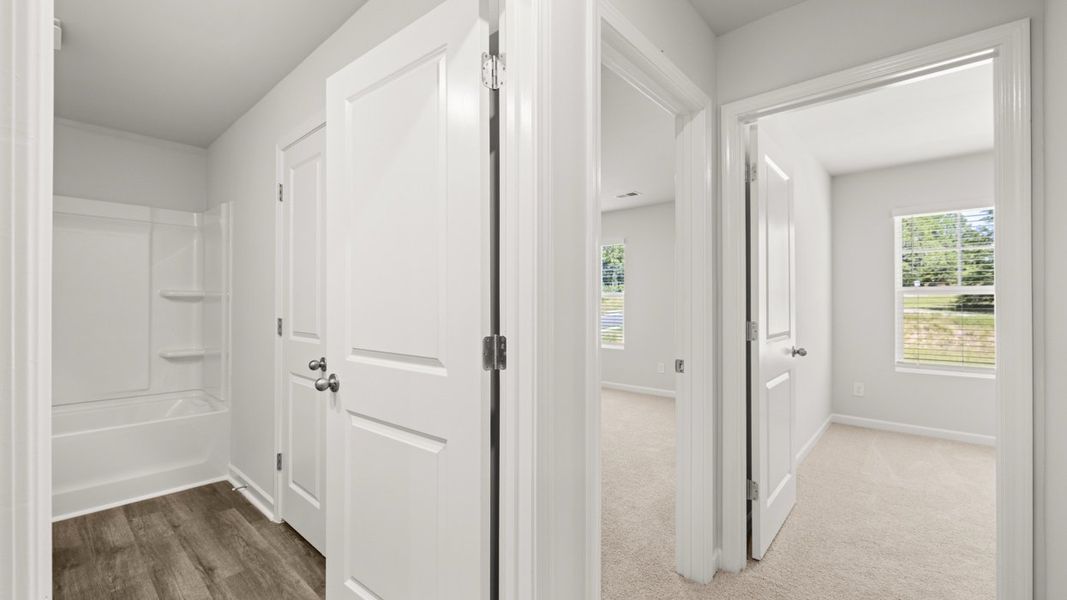 Spacious, unfurnished interior of a new home in Rushing Waters Townhomes, North Augusta (Image 19). Spacious, unfurnished interior of a new home in Rushing Waters Townhomes, North Augusta (Image 19).