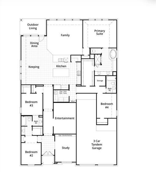 2D floor plan layout for the 216 Plan by Highland Homes in Two Step Farm: 60ft. lots, Montgomery, TX (Image 5). 2D floor plan layout for the 216 Plan by Highland Homes in Two Step Farm: 60ft. lots, Montgomery, TX (Image 5).