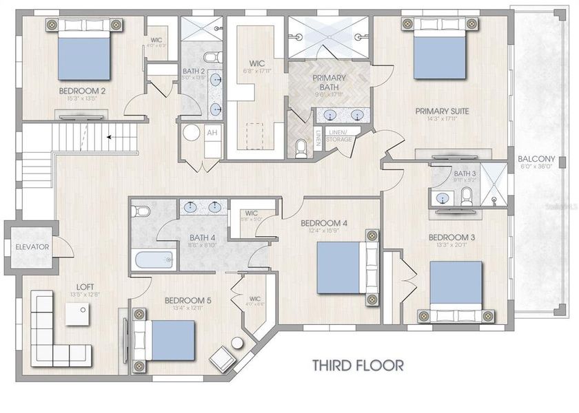 2D floor plan layout of this home in , Treasure Island, FL (Image 7).