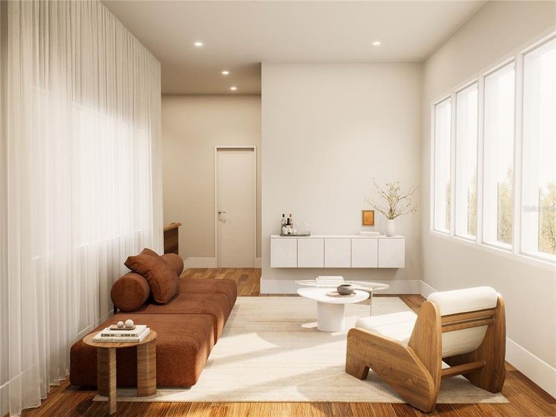 Furnished interior view inside a new home in , Orlando (Image 6). Furnished interior view inside a new home in , Orlando (Image 6).