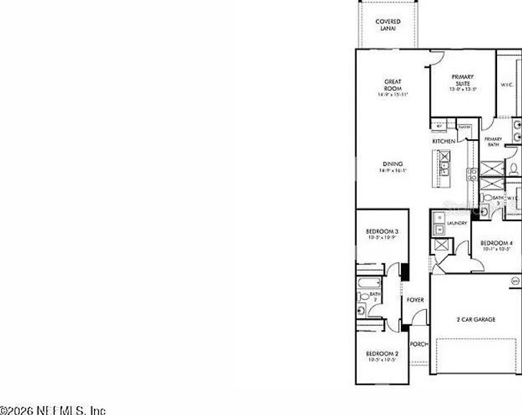 2D floor plan layout of this home in Colbert Landings, Palm Coast, FL (Image 2). 2D floor plan layout of this home in Colbert Landings, Palm Coast, FL (Image 2).
