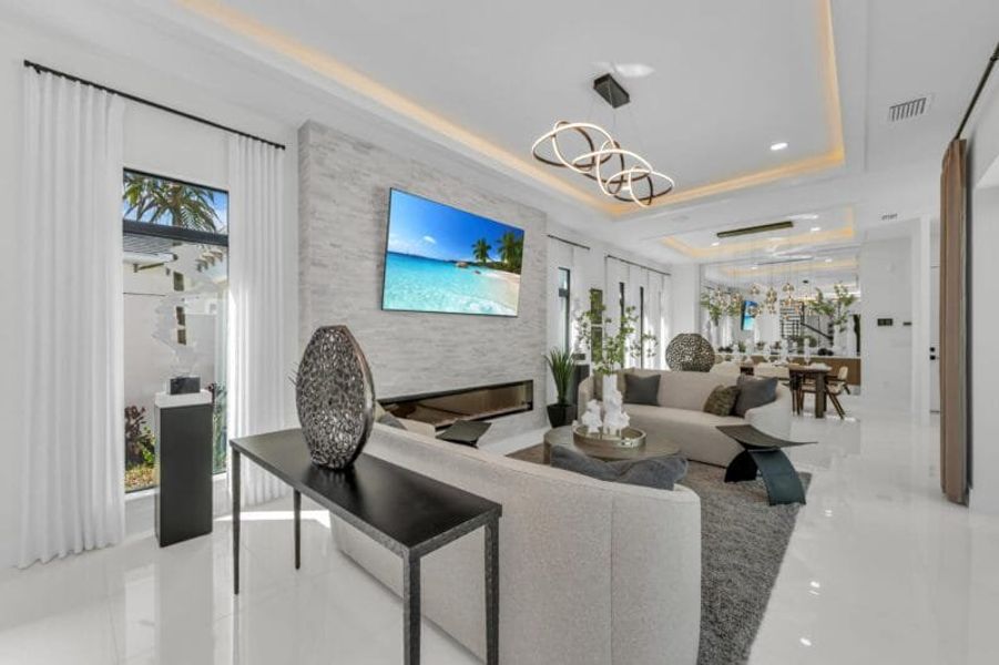 Representative furnished interior of a home built from the Silver Palm – Phase 2 by Medallion Home in Aqua, Bradenton (Image 5).