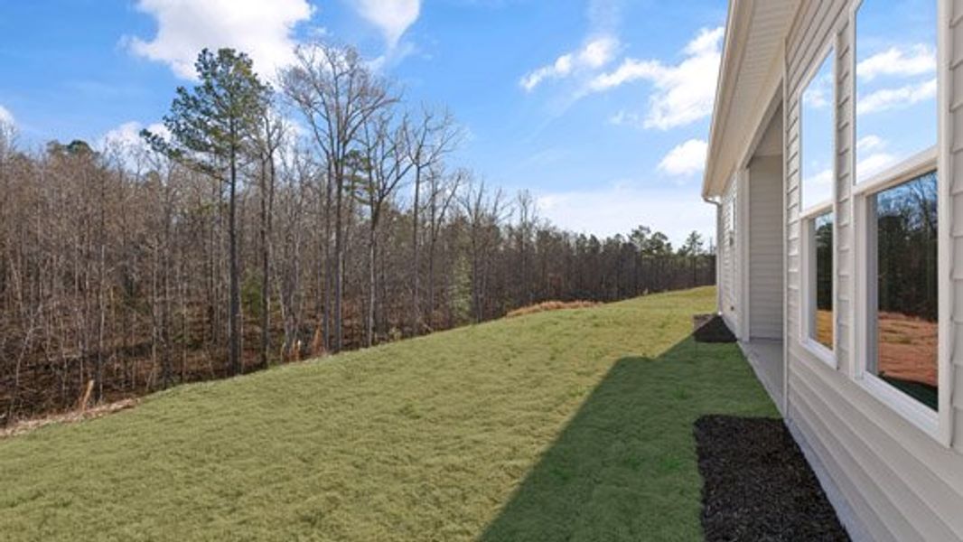 Representative exterior details of a home built from the Azalea by D.R. Horton in The Villas at Galvins Ridge, Sanford (Image 29).