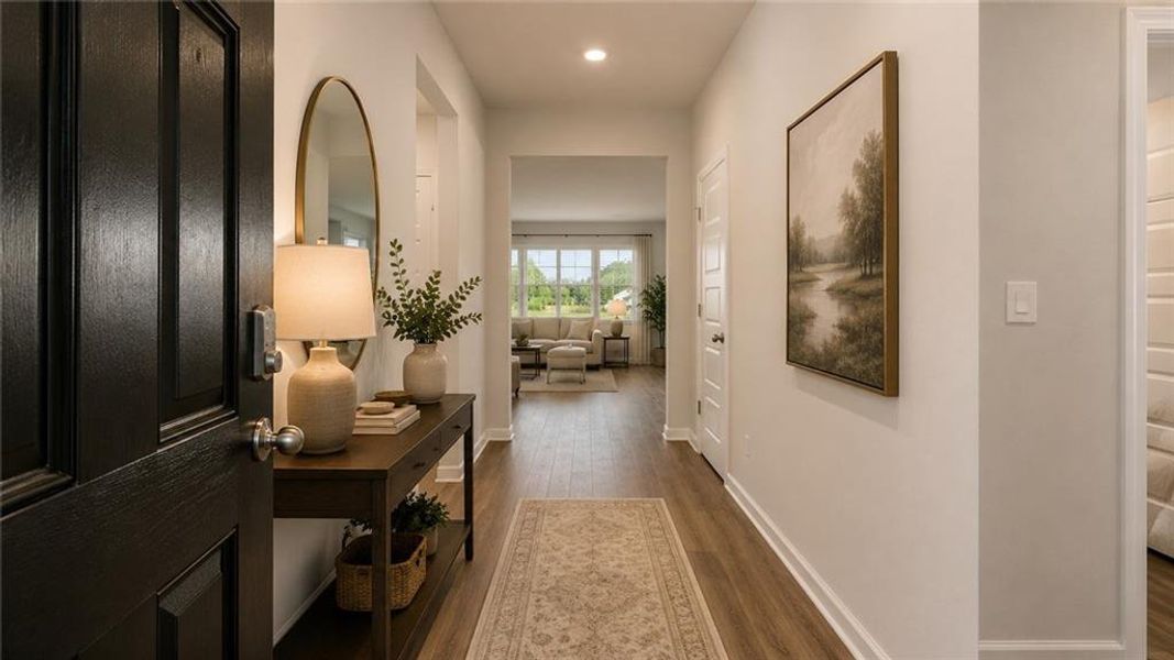 Furnished interior view inside a new home in Preserve at Dove Creek, Statham (Image 8). Furnished interior view inside a new home in Preserve at Dove Creek, Statham (Image 8).