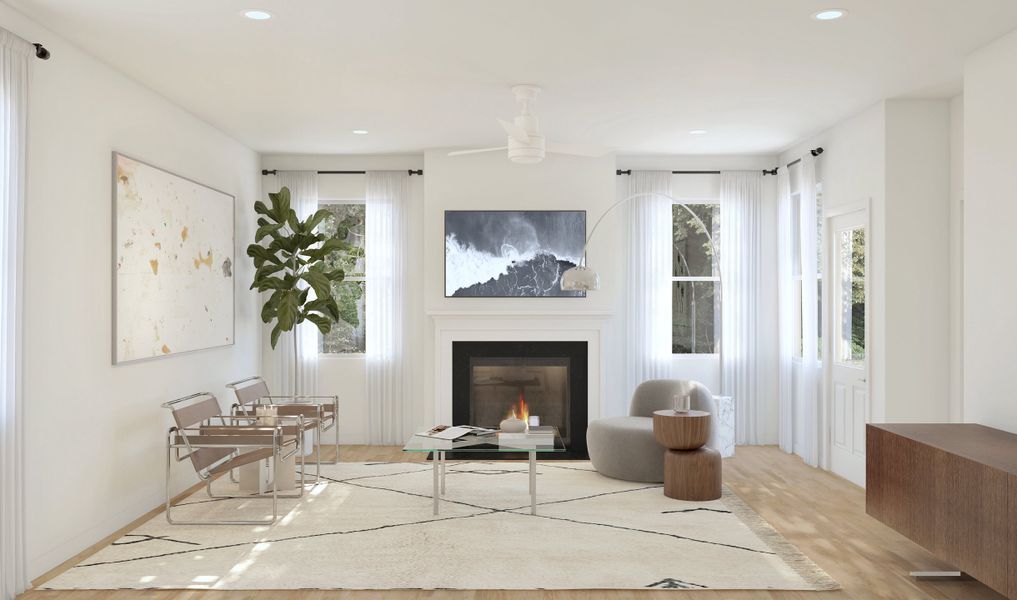 Great room with fireplace Great room with fireplace