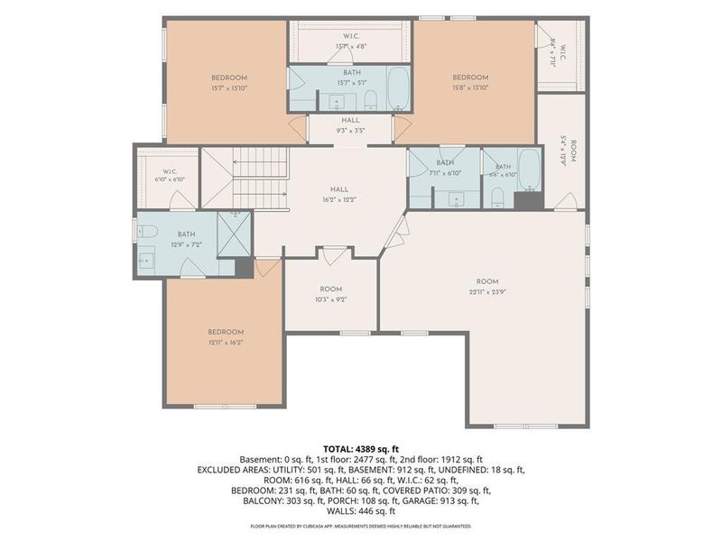 2D floor plan layout of this home in , Buford, GA (Image 7).