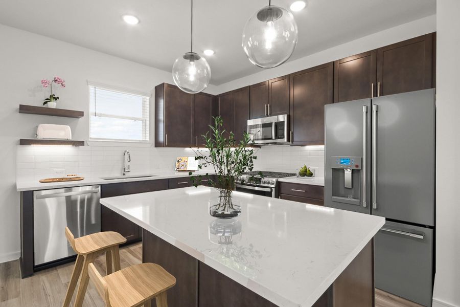 Island kitchen with plenty of counter space