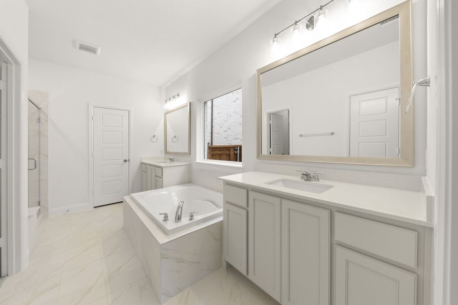 Furnished interior view inside a new home in Creekview Meadows, Pilot Point (Image 9).