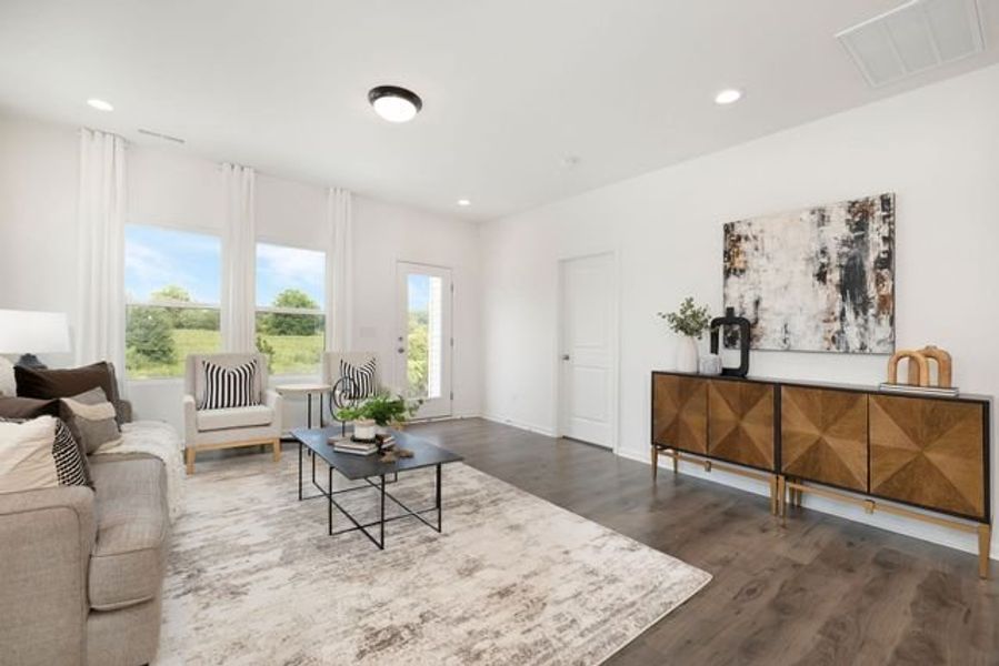 Representative furnished interior of a home built from the Preston by True Homes in Morgan Hills, Albemarle (Image 14).