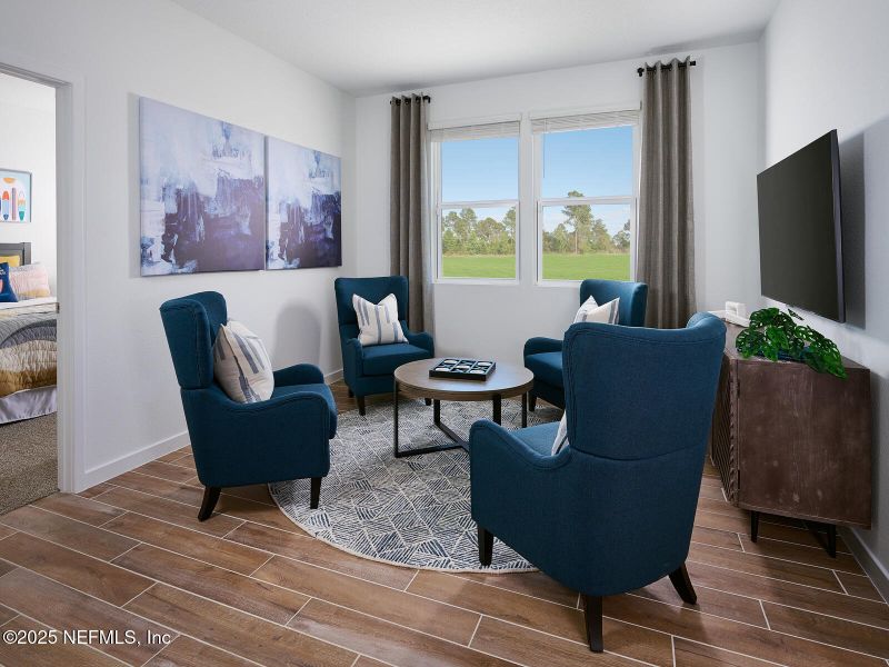 Furnished interior view inside a new home in Cypress Meadows - Signature Series, Jacksonville (Image 7). Furnished interior view inside a new home in Cypress Meadows - Signature Series, Jacksonville (Image 7).