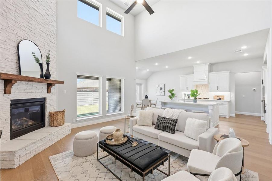 Furnished interior view inside a new home in Union Park, Little Elm (Image 12). Furnished interior view inside a new home in Union Park, Little Elm (Image 12).