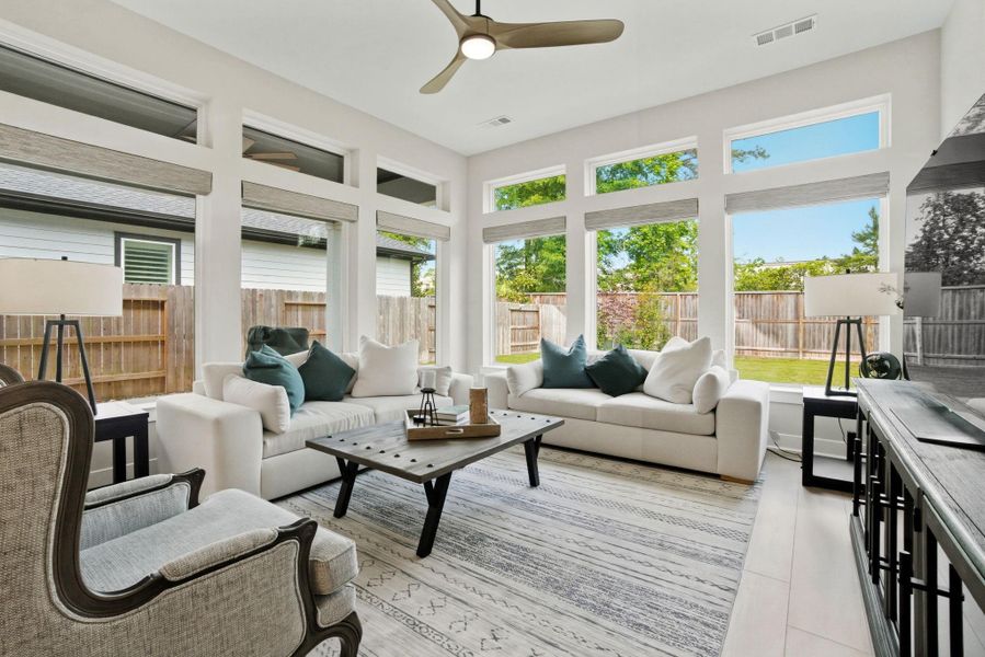 Furnished interior view inside a new home in Woodforest - Kingsley Square 50' Homesites, Montgomery (Image 14).