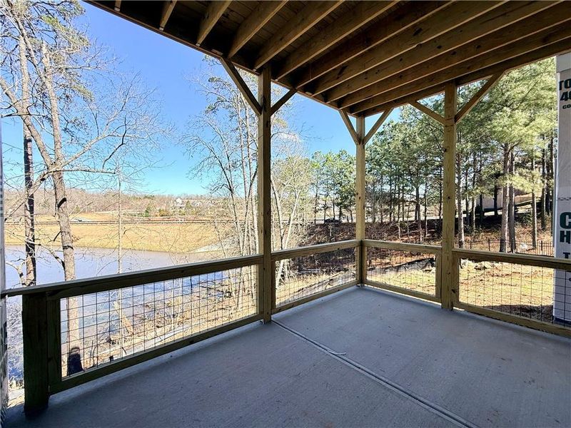 Exterior details and patio area of a home in , Flowery Branch (Image 29).
