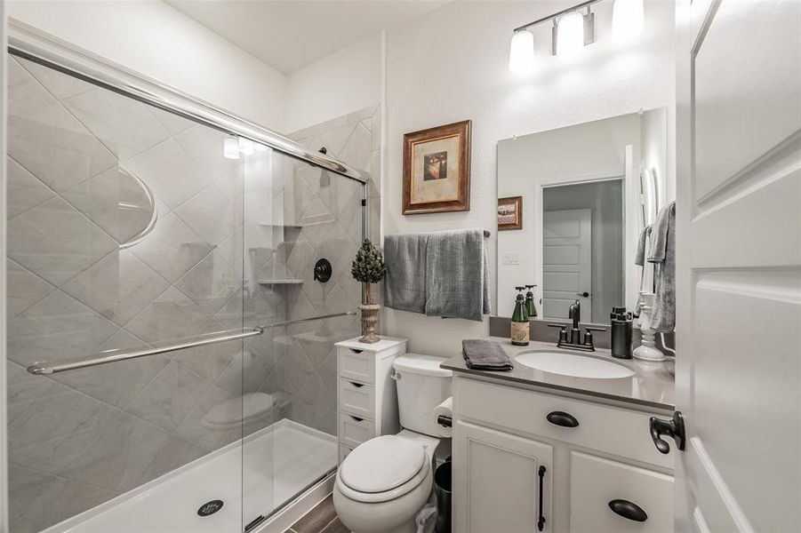 Large walk in shower in ensuite