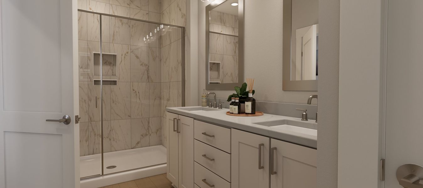 Representative furnished interior of a home built from the Willow by Baker Residential in Atwater Station - Village Collection, Fuquay Varina (Image 15).