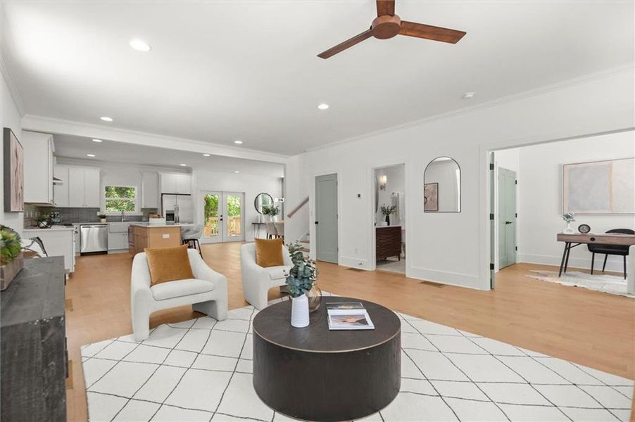 Furnished interior view inside a new home in , Atlanta (Image 9).