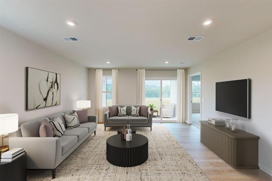 Furnished interior view inside a new home in Wren Woods 2-Story, Gray Court (Image 16).
