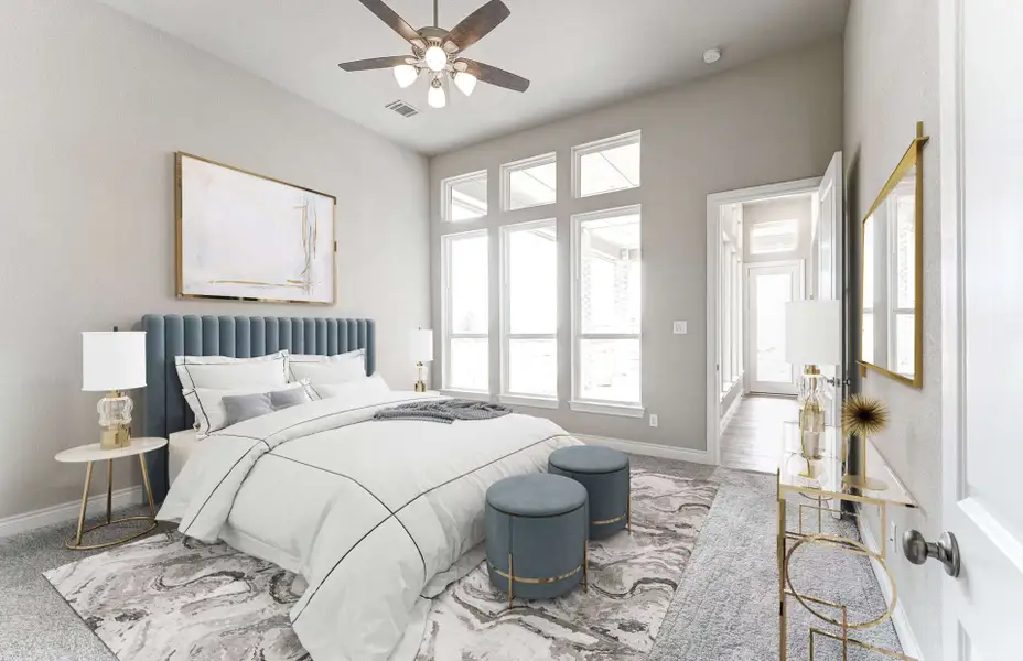 Representative furnished interior of a home built from the 2909 by Ravenna Homes in The Woodlands Hills 65′, Willis (Image 7). Representative furnished interior of a home built from the 2909 by Ravenna Homes in The Woodlands Hills 65′, Willis (Image 7).