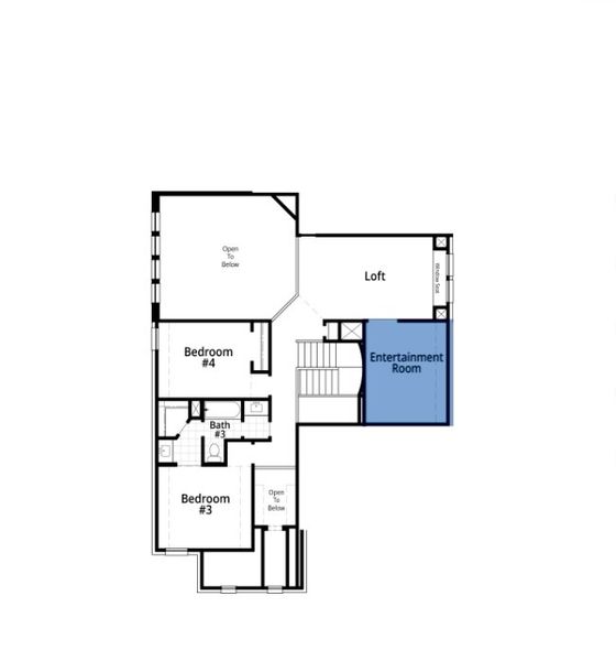 2D floor plan layout of this home in Cambridge Crossing: 50ft. lots, Celina, TX (Image 5).