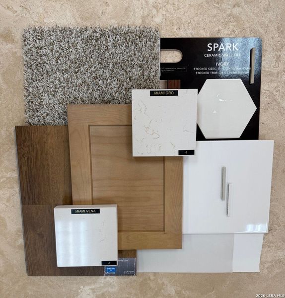 Sample of building materials used in homes in Katzer Ranch, Converse (Image 25). Sample of building materials used in homes in Katzer Ranch, Converse (Image 25).