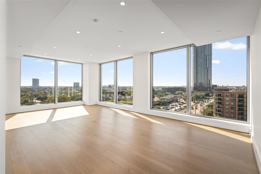 This spacious open floor plan offers abundant natural light and great for entertaining.