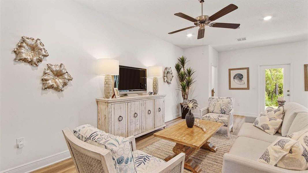 Representative furnished interior of a home built from the Delray by D.R. Horton in Bayside at Ward Creek, Panama City Beach (Image 7). Representative furnished interior of a home built from the Delray by D.R. Horton in Bayside at Ward Creek, Panama City Beach (Image 7).