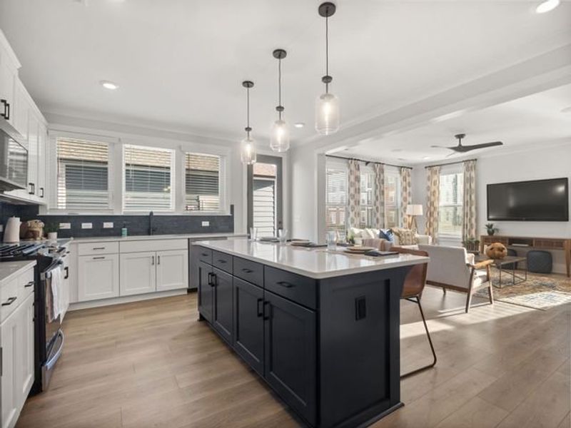 Representative furnished interior of a home built from the Charlotte II by True Homes in Colvin Park, Rock Hill (Image 7).