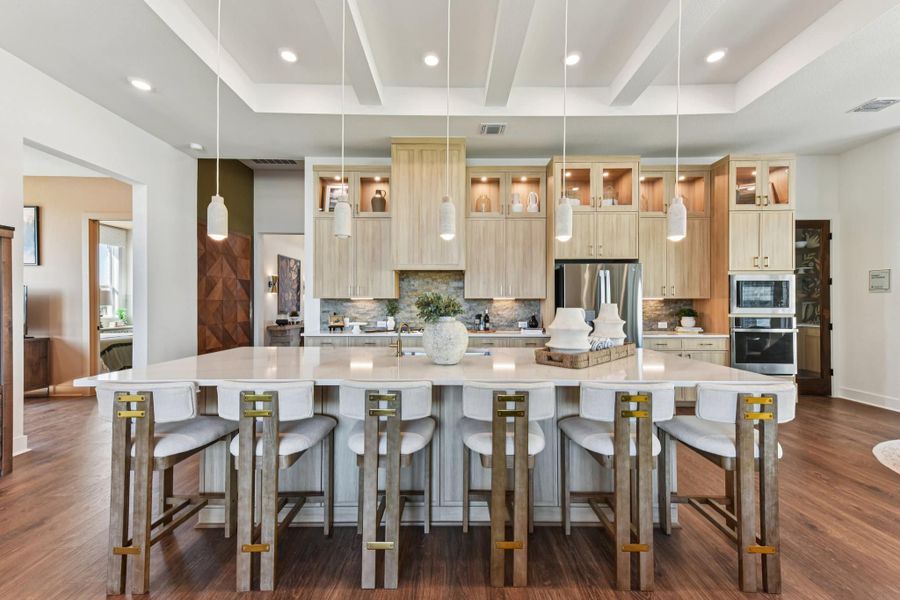 Furnished interior view inside a new home in The Grove at Blackhawk, Pflugerville (Image 51).