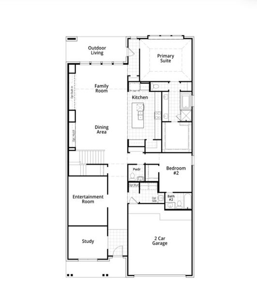 2D floor plan layout for the Kent by Highland Homes in Landmark, Denton, TX (Image 6). 2D floor plan layout for the Kent by Highland Homes in Landmark, Denton, TX (Image 6).