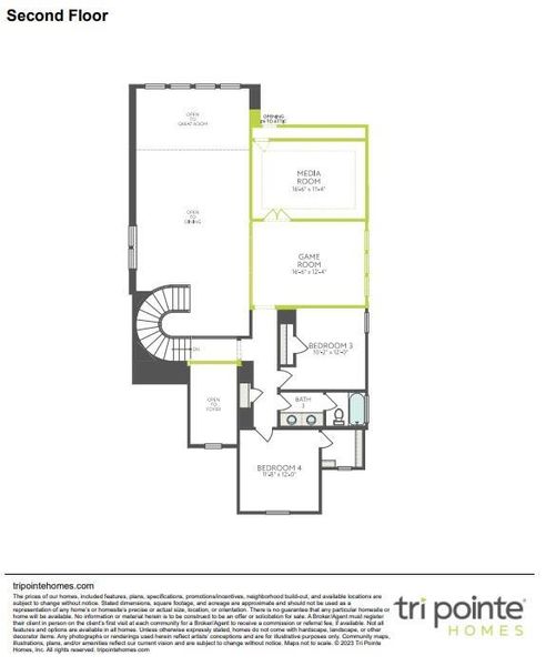 2D floor plan layout of this home in Woodson’s Reserve, Spring, TX (Image 4). 2D floor plan layout of this home in Woodson’s Reserve, Spring, TX (Image 4).