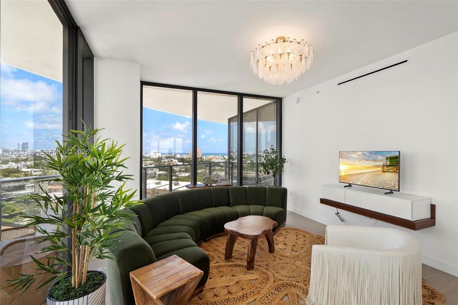 Furnished interior view inside a new home in , Miami Beach (Image 5). Furnished interior view inside a new home in , Miami Beach (Image 5).