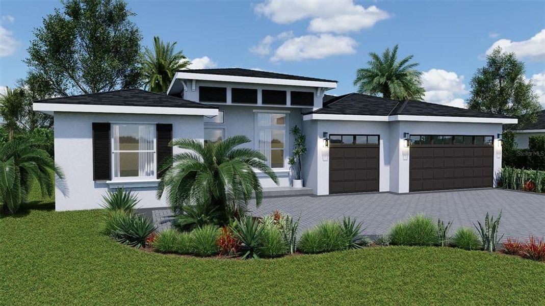 Front exterior of a new home in , Apopka, FL, highlighting curb appeal (Image 2).