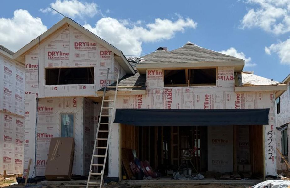 In-progress construction of a new home in Bergamo, Katy, TX (Image 4). In-progress construction of a new home in Bergamo, Katy, TX (Image 4).