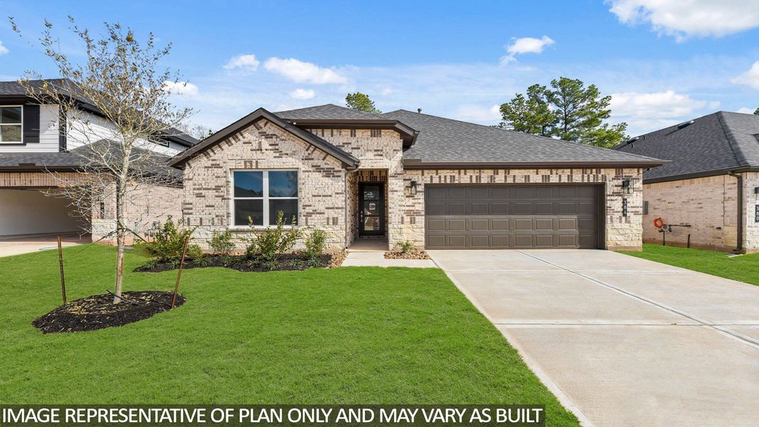 Representative exterior photo of a completed home built from the Amethyst by D.R. Horton in Mill Creek Estates, Magnolia, TX (Image 24). Representative exterior photo of a completed home built from the Amethyst by D.R. Horton in Mill Creek Estates, Magnolia, TX (Image 24).