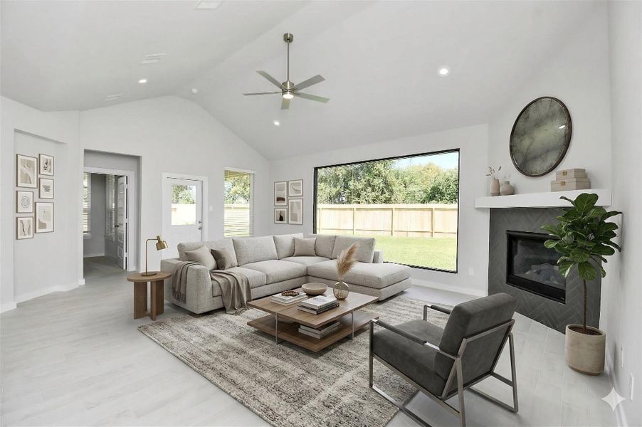 Virtually Staged - Living Room. Sample photo of completed home with similar floor plan. Actual colors and selections may vary. Virtually Staged - Living Room. Sample photo of completed home with similar floor plan. Actual colors and selections may vary.