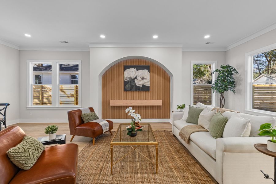 Furnished interior view inside a new home in , Charleston (Image 33).