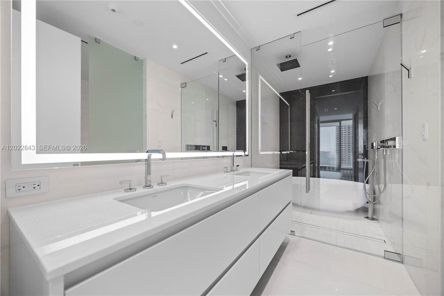 Furnished interior view inside a new home in Aston Martin Residences, Miami (Image 8).