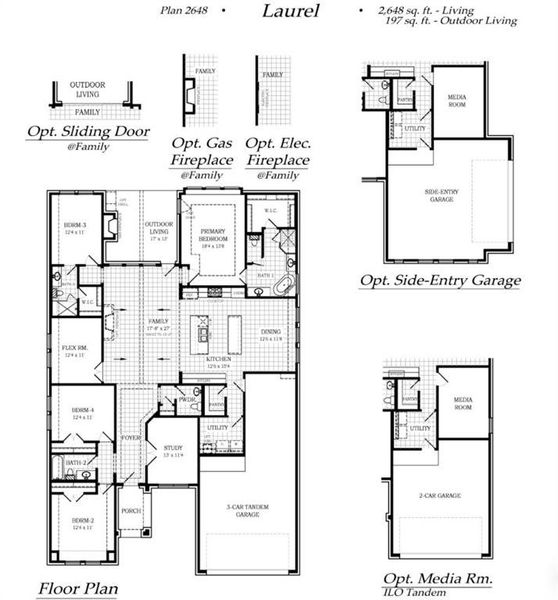 2D floor plan layout of this home in Lakeview Heights, Azle, TX (Image 4).