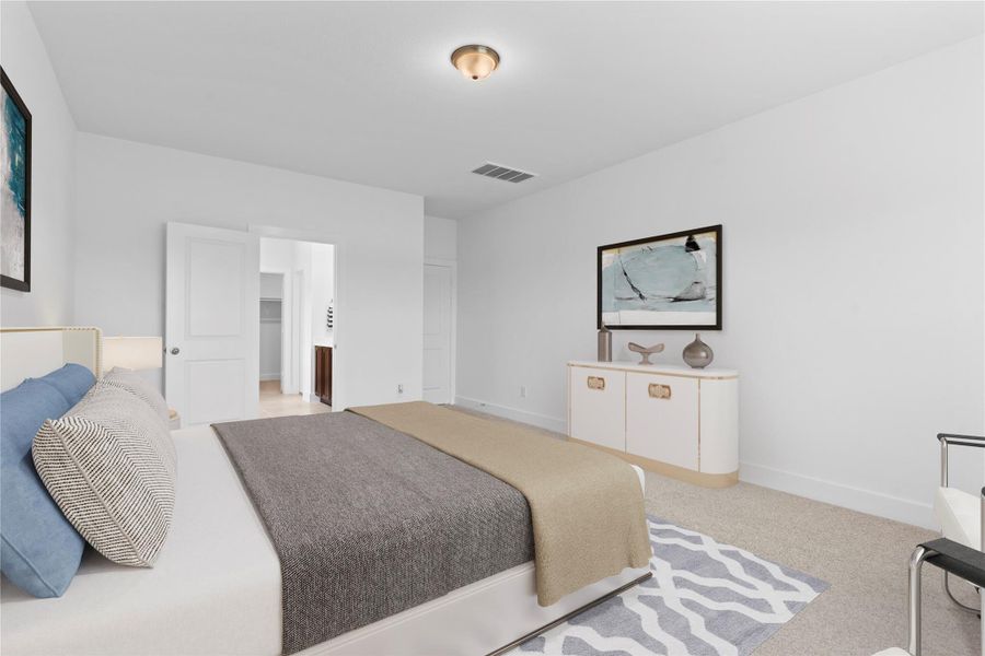 Sink your toes in total comfort in the lush carpet to start your day! Now to see the primary suite bathroom that was made for two! *Virtually Staged* **Image Representative of Plan Only and May Vary as Built**. Sink your toes in total comfort in the lush carpet to start your day! Now to see the primary suite bathroom that was made for two! *Virtually Staged* **Image Representative of Plan Only and May Vary as Built**.