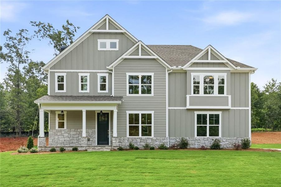 Front exterior of a new home in , Demorest, GA, highlighting curb appeal (Image 1). Front exterior of a new home in , Demorest, GA, highlighting curb appeal (Image 1).