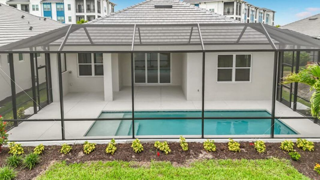 Exterior details and patio area of a home in Inspiration at Watercolor Place, Bradenton (Image 23). Exterior details and patio area of a home in Inspiration at Watercolor Place, Bradenton (Image 23).