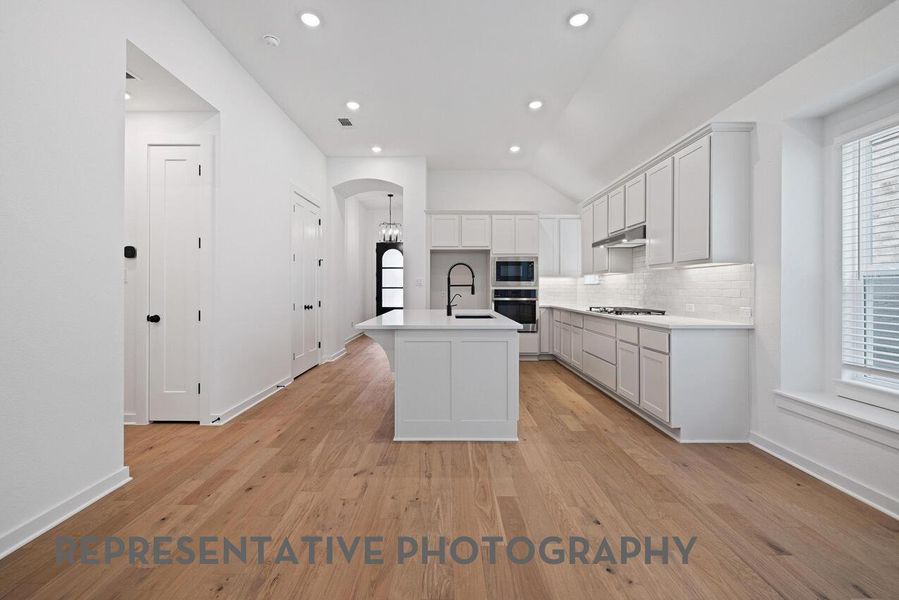 Furnished interior view inside a new home in Wolf Ranch, Georgetown (Image 4).