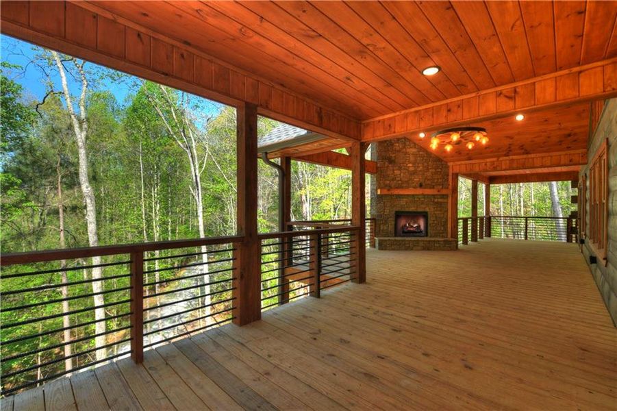 Exterior details and patio area of a home in , Ellijay (Image 31).