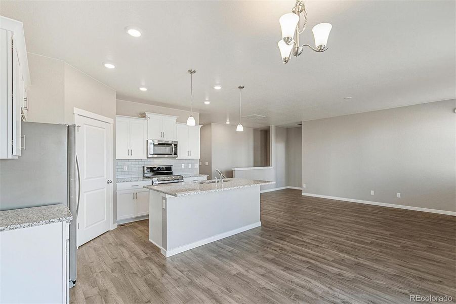Furnished interior view inside a new home in Spring Valley Ranch, Elizabeth (Image 12). Furnished interior view inside a new home in Spring Valley Ranch, Elizabeth (Image 12).