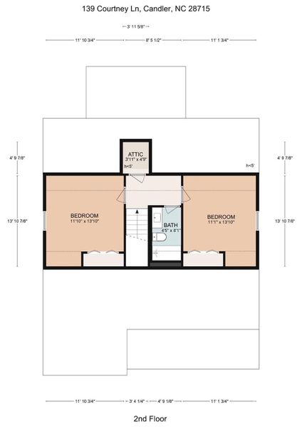 2D floor plan layout of this home in , Candler, NC (Image 5).