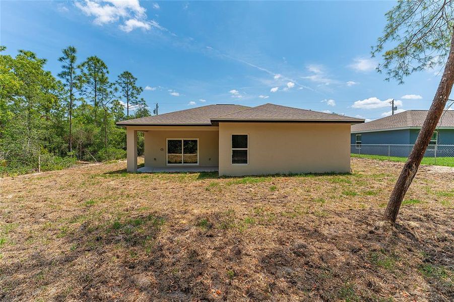 The grass is still in the establishment phase and will soon be green. The grass is still in the establishment phase and will soon be green.