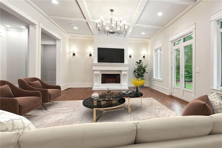 Furnished interior view inside a new home in , Roswell (Image 4). Furnished interior view inside a new home in , Roswell (Image 4).