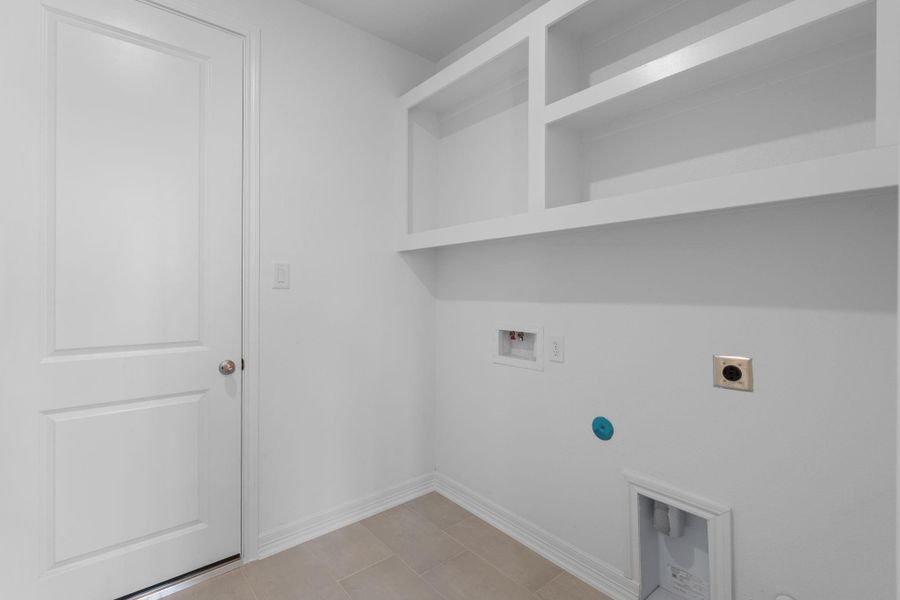 The laundry room layout is carefully planned for optimal workflow with designated areas for washing, drying, and storing. The laundry room layout is carefully planned for optimal workflow with designated areas for washing, drying, and storing.