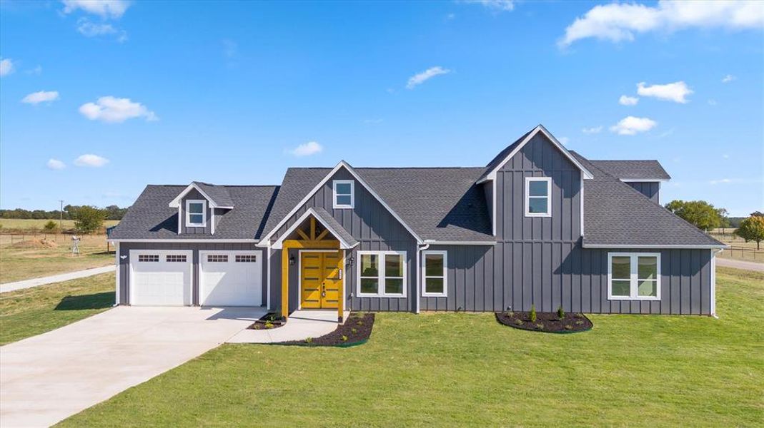 Front exterior of a new home in , Whitesboro, TX, highlighting curb appeal (Image 2). Front exterior of a new home in , Whitesboro, TX, highlighting curb appeal (Image 2).