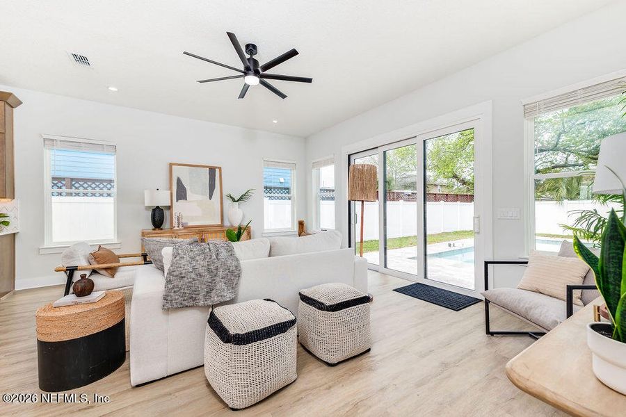 Furnished interior view inside a new home in , Jacksonville Beach (Image 35). Furnished interior view inside a new home in , Jacksonville Beach (Image 35).